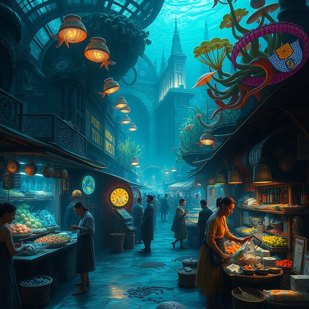 Bioluminescent Underwater Market: A Deep-Sea Fantasy