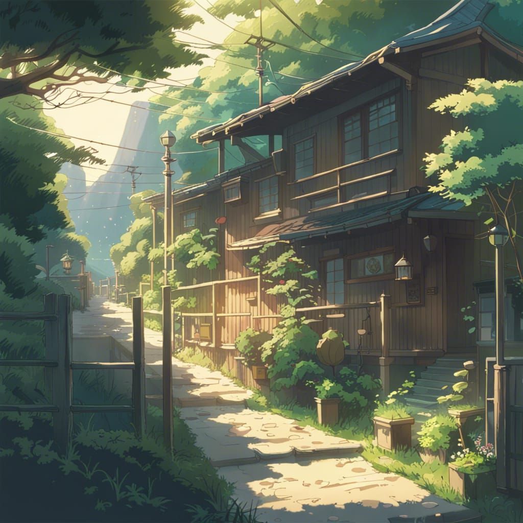 Anime Key Visual in Studio Ghibli Style