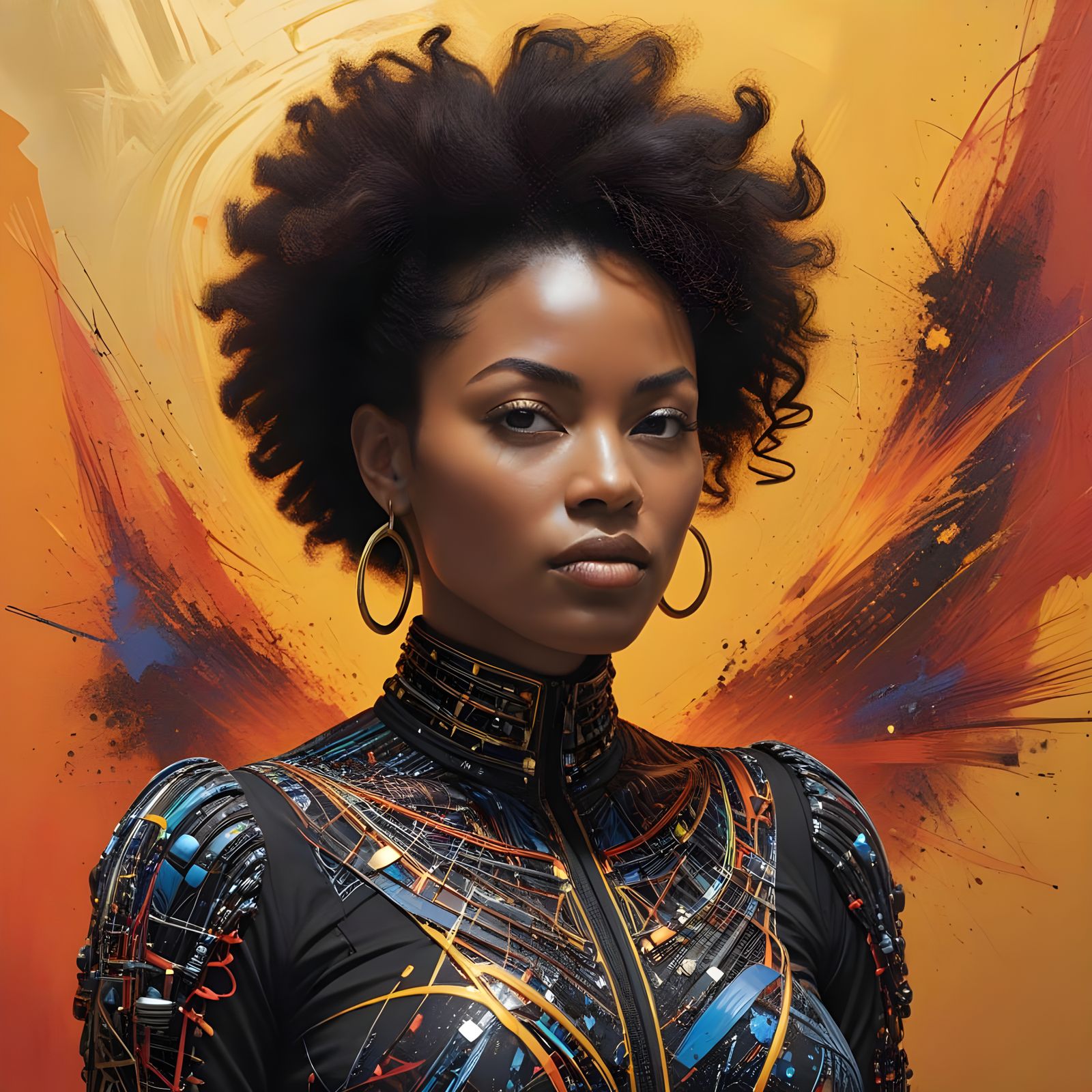 Portrait of Onuka in Minimalist Style