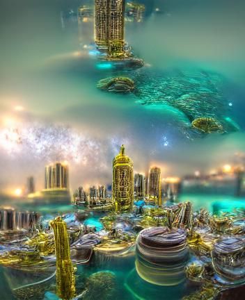 Detailed Rendering of the Lost City of Atlantis