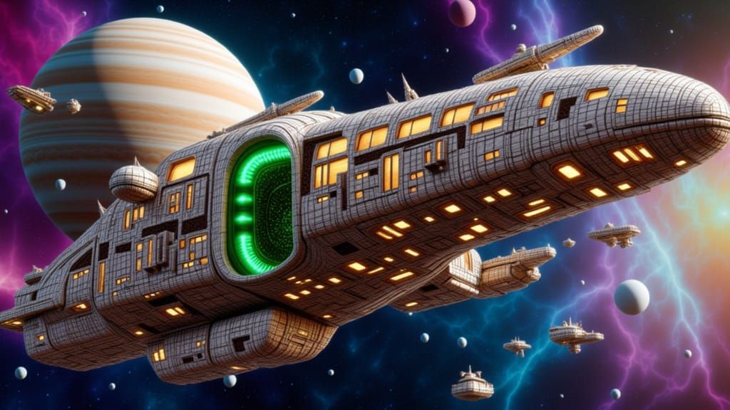 Whimsical RV Starship 'Jettabago' Soars Through Nebula