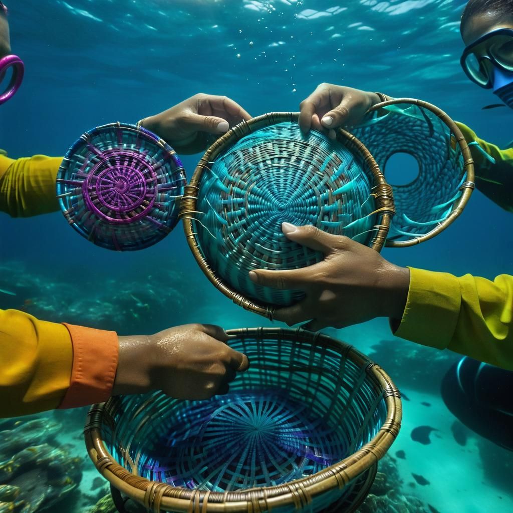 Underwater Basket Weavers of Boka-Ba-Doo: Surreal Scene