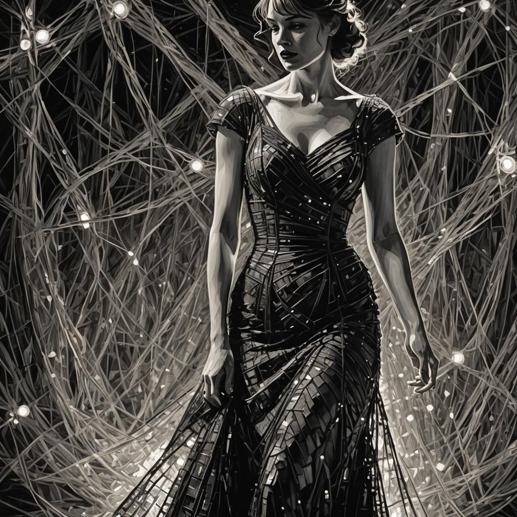 String Dress in Post-Impressionistic Film Noir