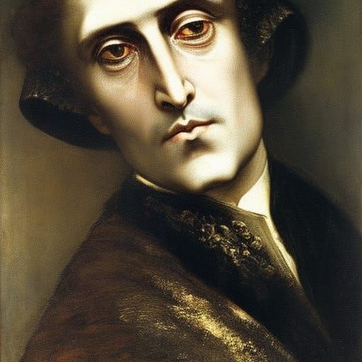 Noble Vampire Lord Portrait in Dramatic Lighting