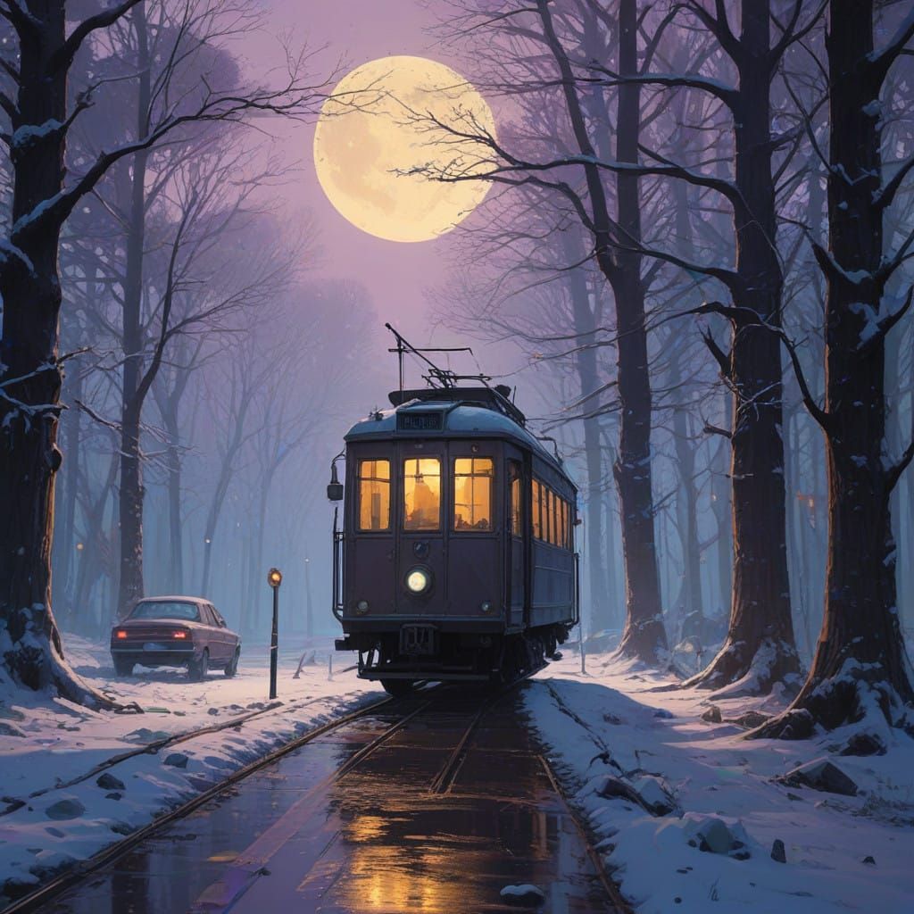 Whimsical Winter Spirit Amidst Frosty Forest Majesty