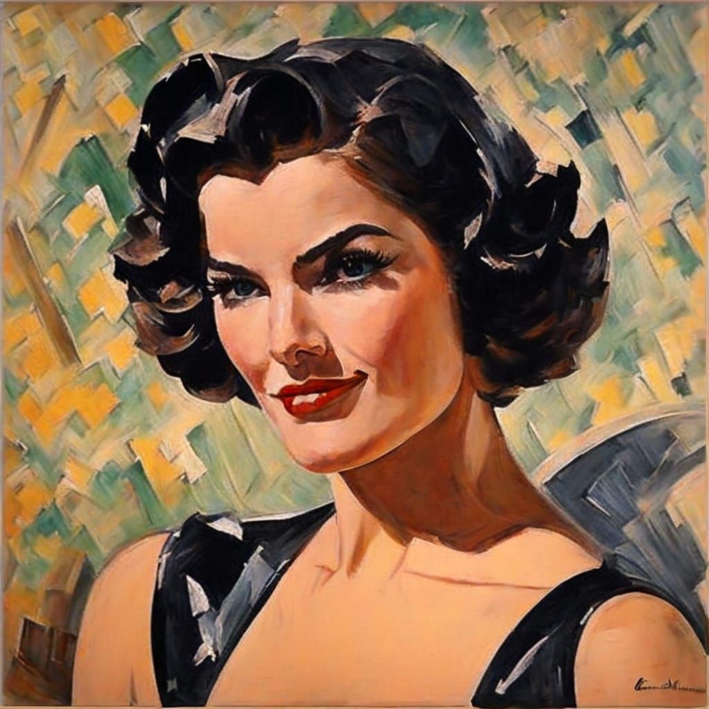 Surreal Portrait of Young Woman with Mischievous Smirk