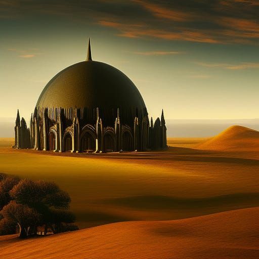 Alien Easter Mass in Gothic Sci-Fi Style