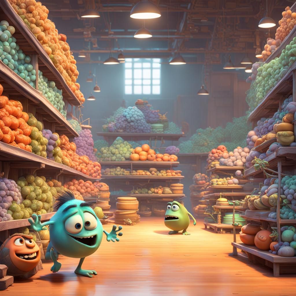 Creepy 3D Rendered Art in Pixar Style