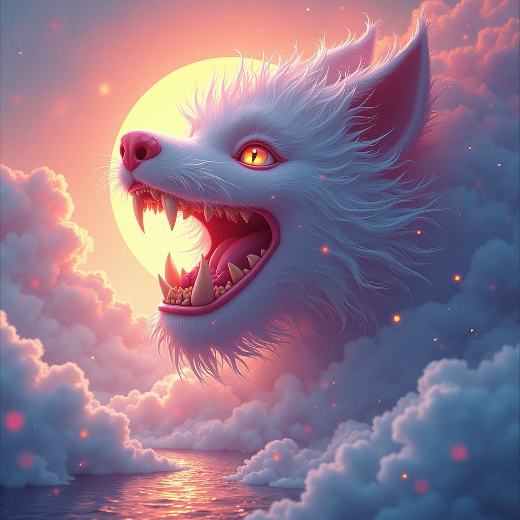 Anime-Inspired Cat Creature Key Visual