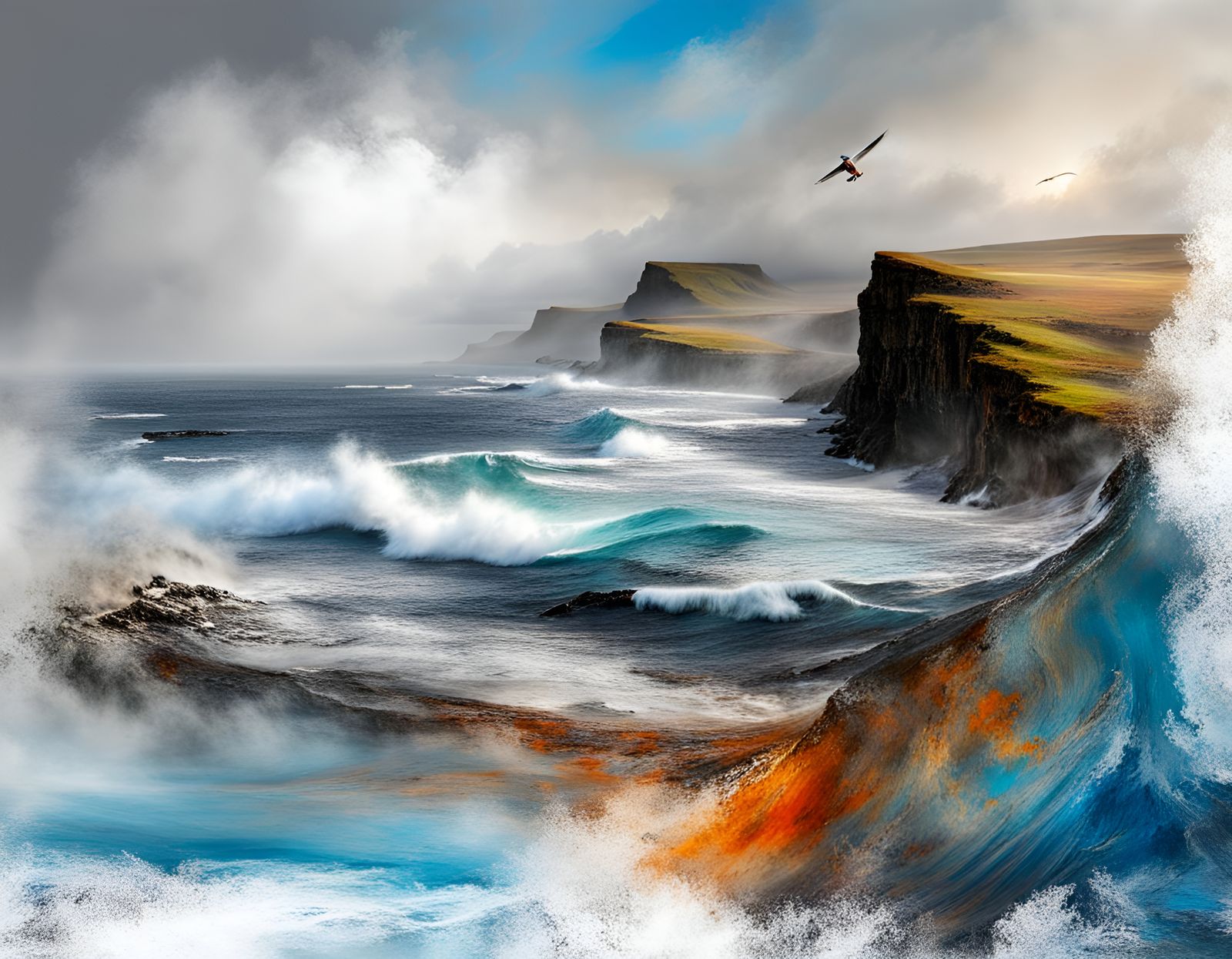 Iceland Seascape Inspired by Classic Marine Art