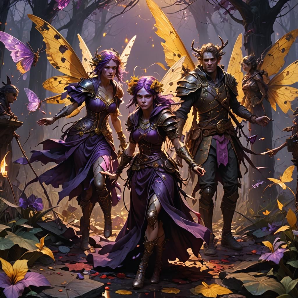 Macabre Fairies in Dark Fantasy Style