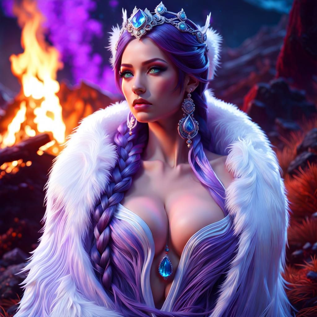 Larilana crown and robes campfire