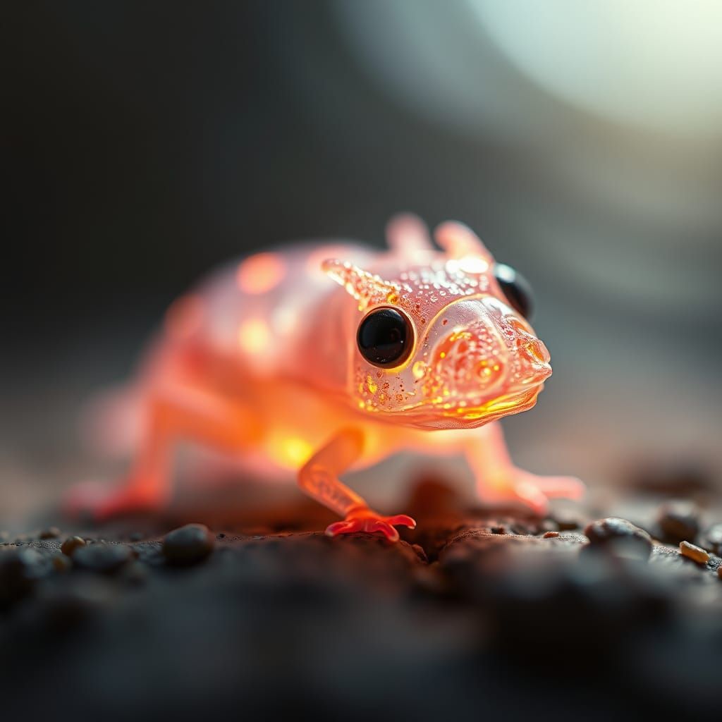 Luminescent Close-Up: Vibrant, Intricate, and Dreamy