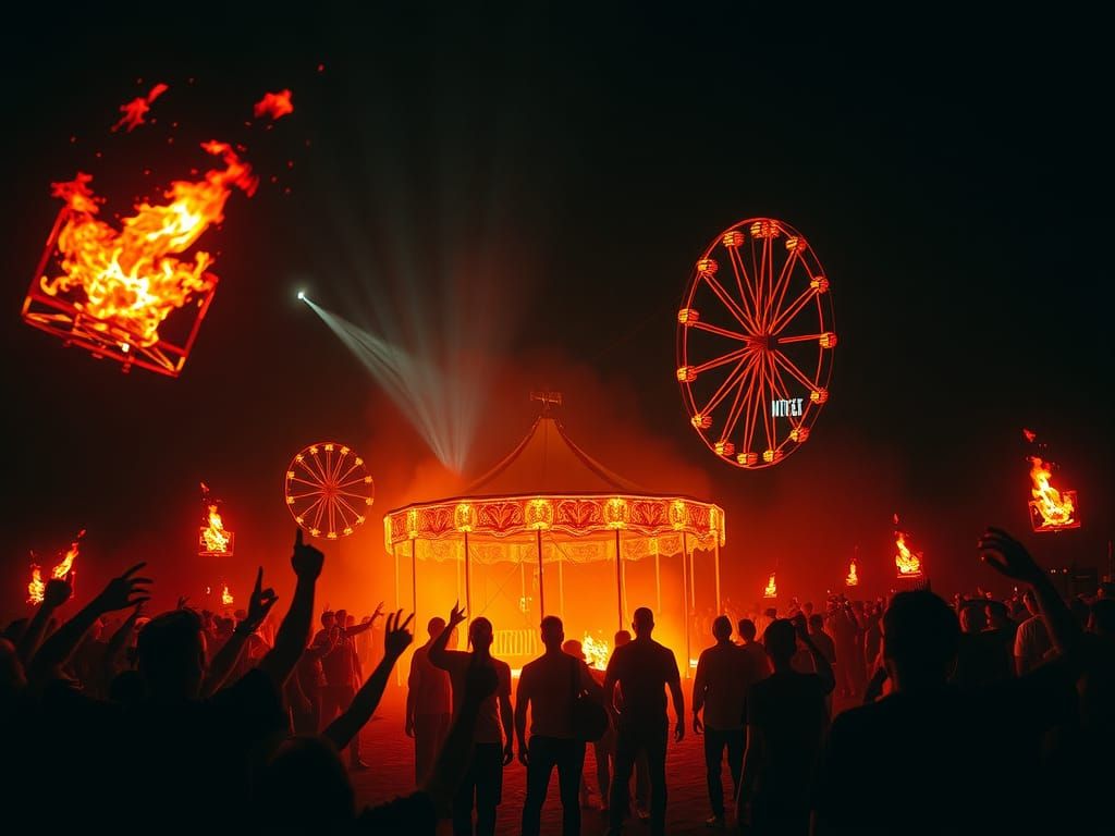 Inferno Carnival: Spinning Wheels of Fire