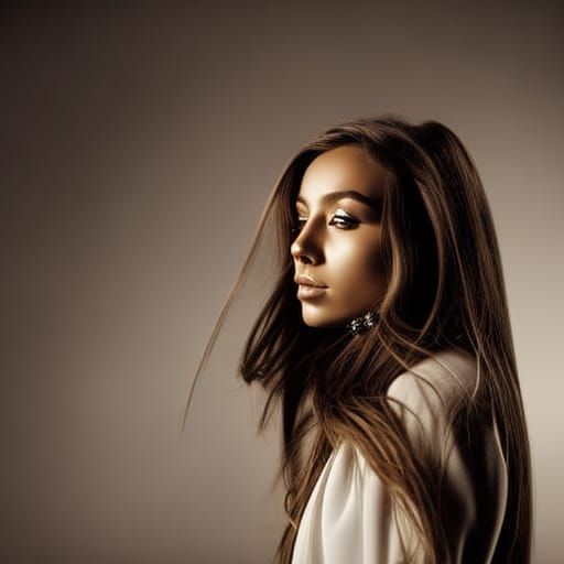 Second female DJ with brown long hair