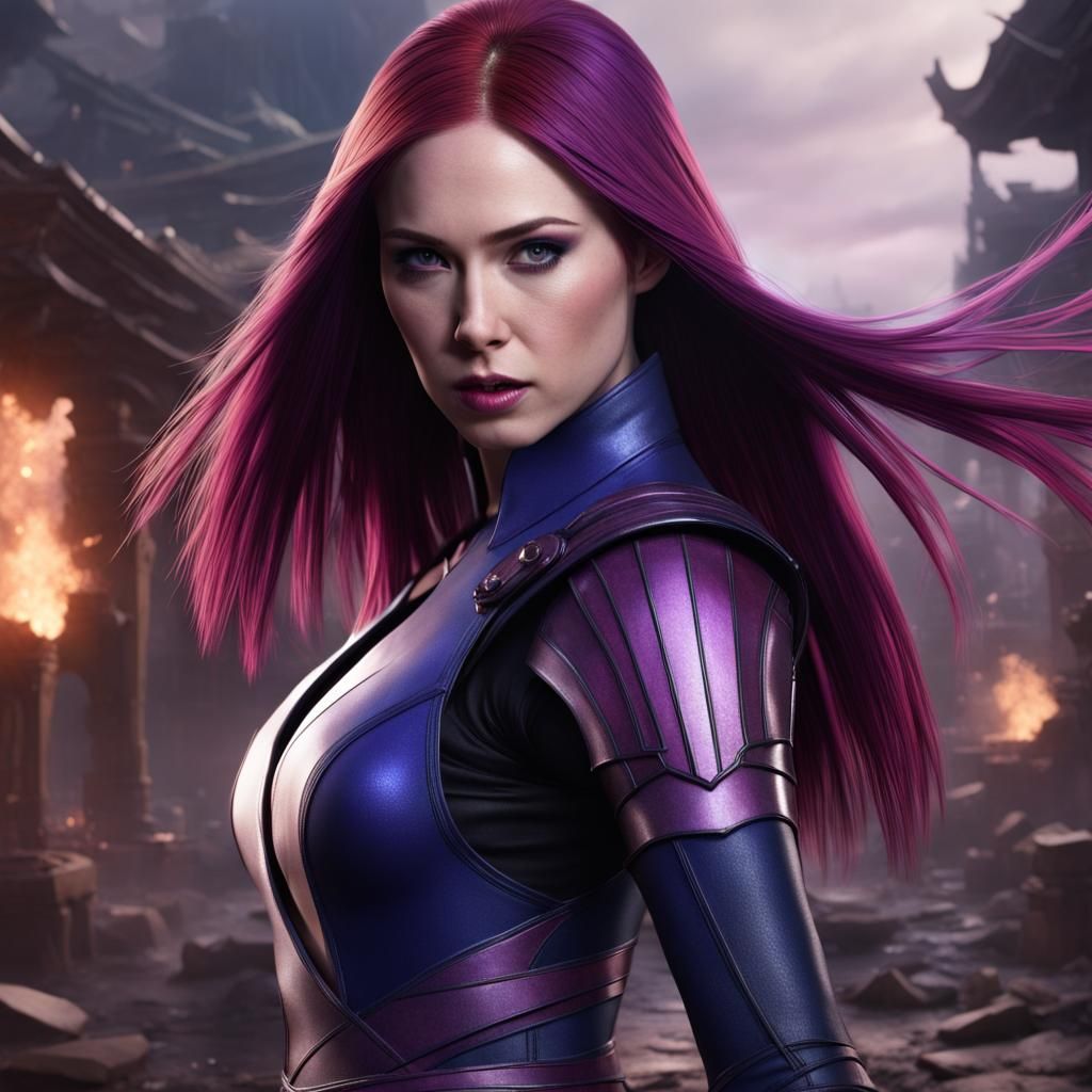 Karen Gillan as Psylocke in Fantasy Concept Art