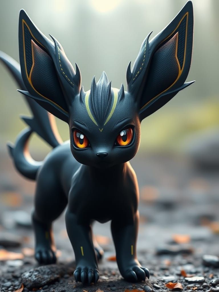 Hyperrealistic Pokémon Umbreon in Real-Life Photo