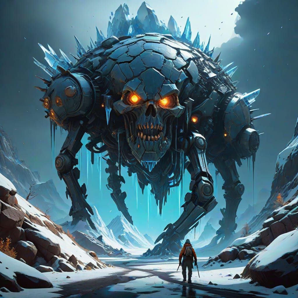 Surreal Crystal Formations in Dark Fantasy Aesthetic