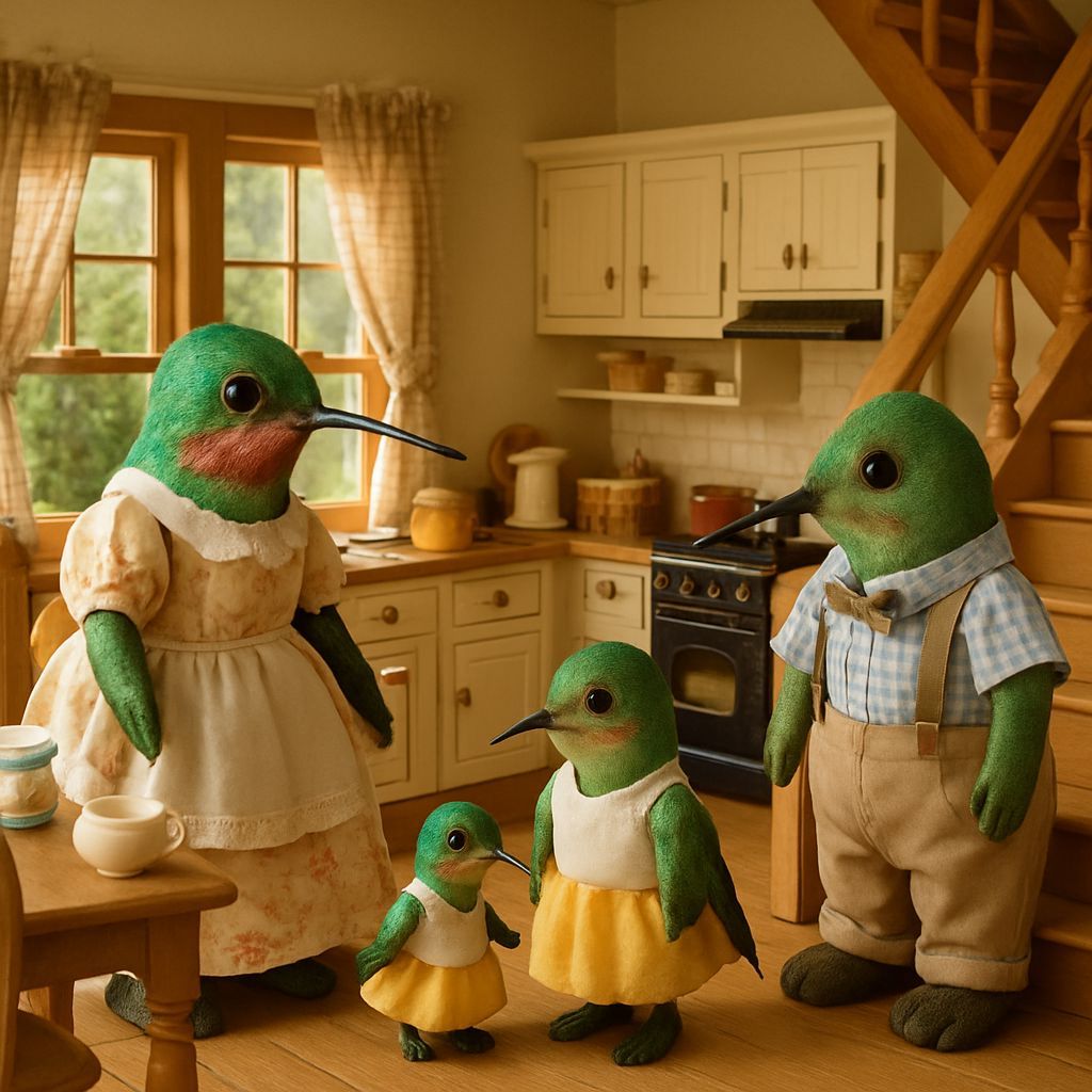 Sylvanian Hummingbird Family in Gilmore Girls House