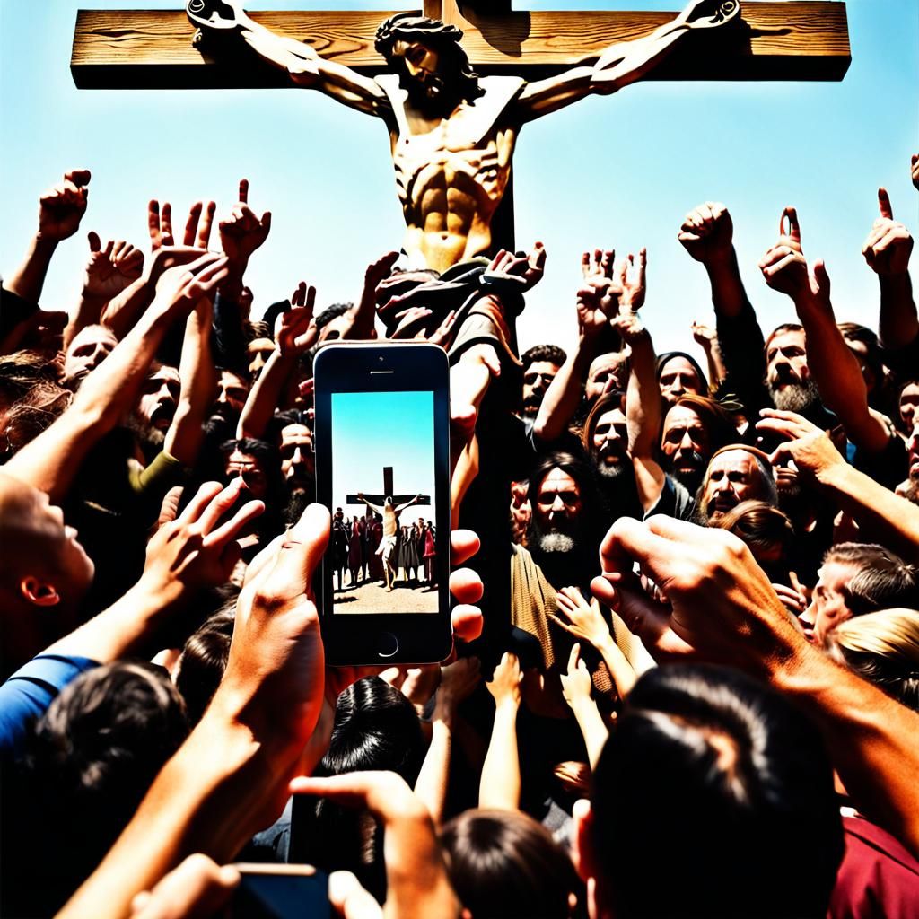 Crucifixion Filmed on iPhones: Classic Photography