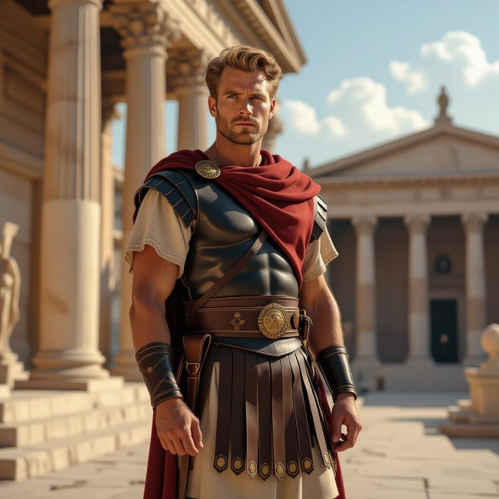 Heroic Figure in Baroque Cinematic Style