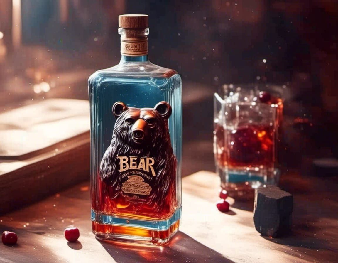 Bear-Shaped Whiskey Decanter Bottle