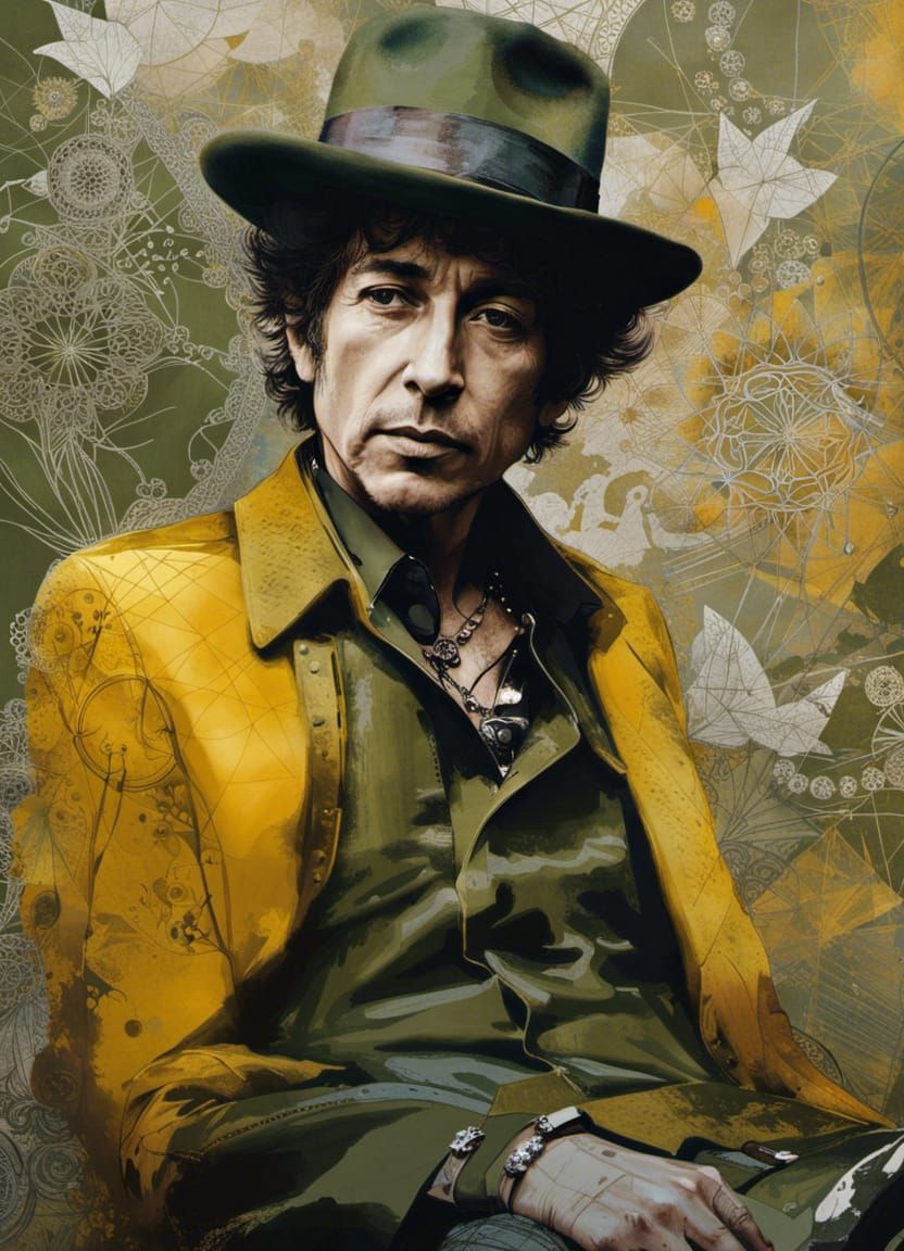 Detailed Portrait with Filigree in Digital Painting Style