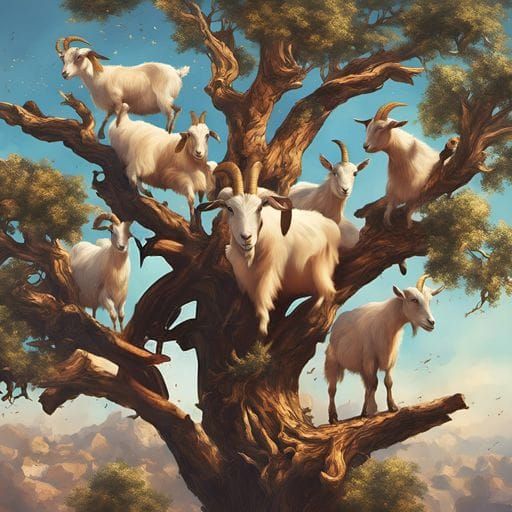 Goats in a tree