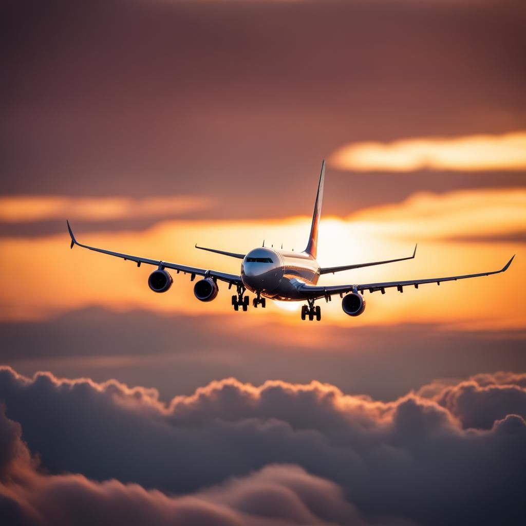 Sunset Flight: Professional Plane Photography
