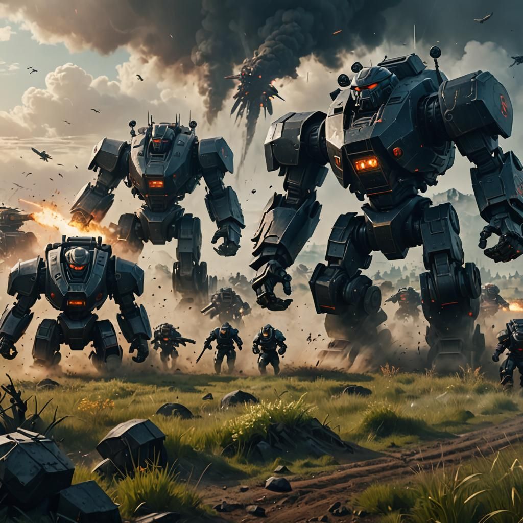 Misty Soviet Farmland Battle Scene