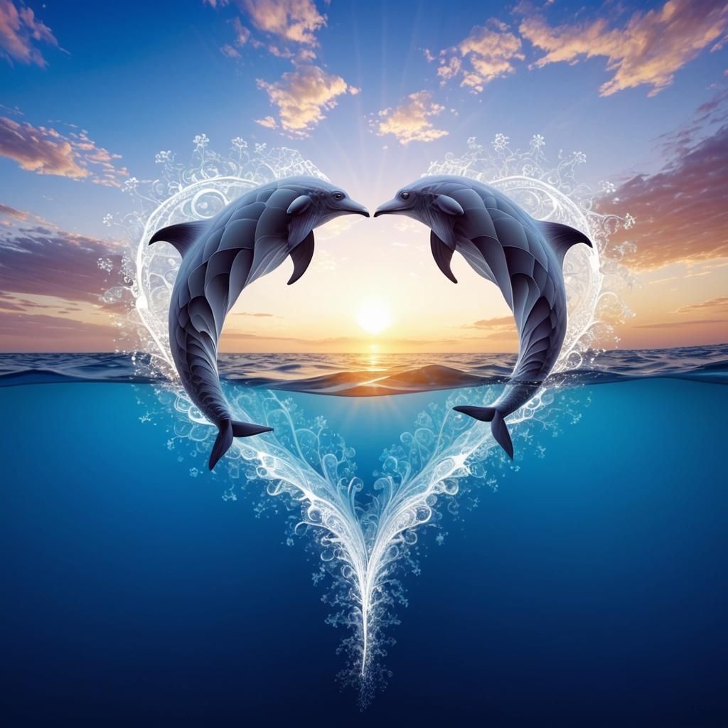 Abstract Vector Fractal with Zentangle Elements