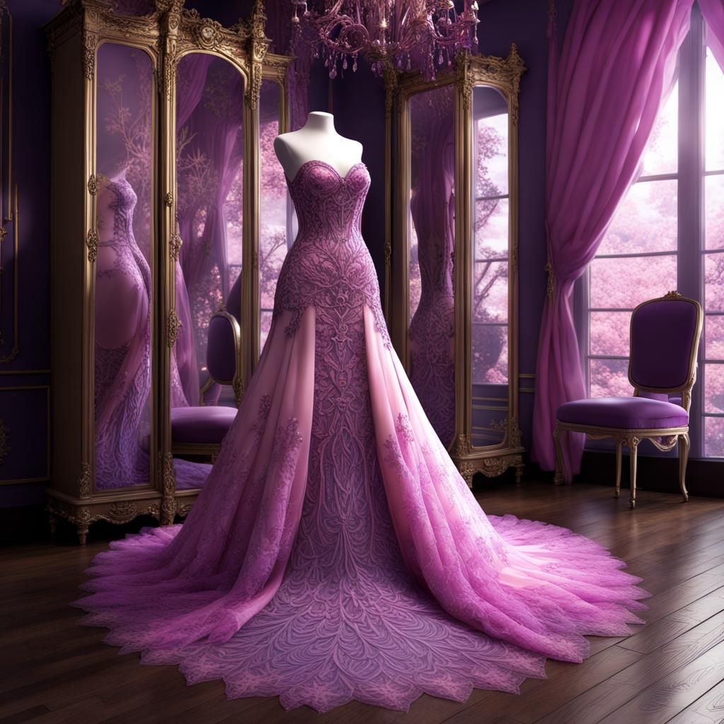 Fairy Dress on Mannequin with Diamond Chandelier