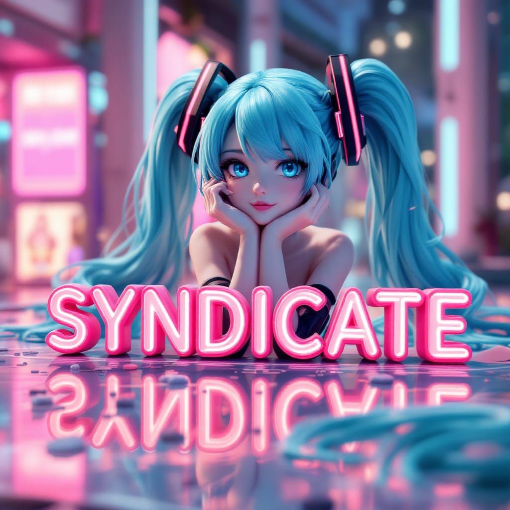 Miku Hatsune 3D Anime Art: Syndicate Inscription