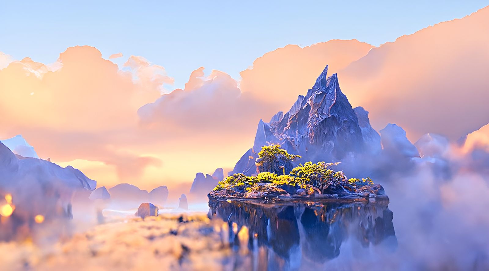 Breathtaking Natural Scenery with Beautiful Lighting