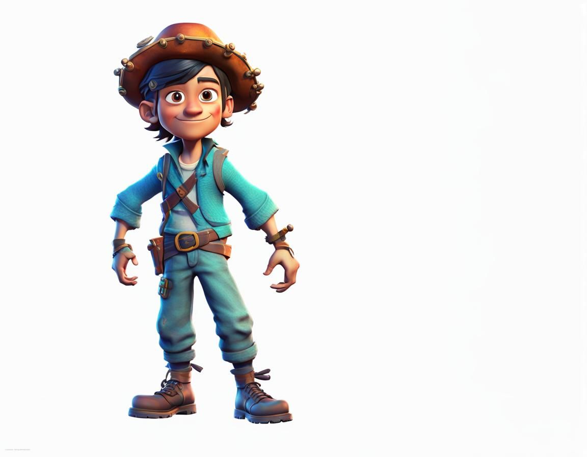 Pixar-Style Pirate Boy in 3D Digital Art