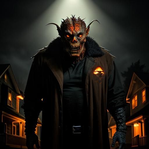 Pumpkinhead Confrontation on Halloween Night