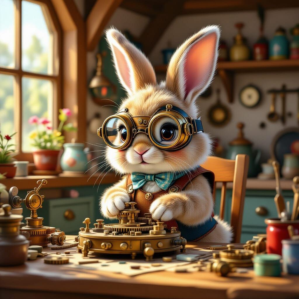 Bunny tinkering