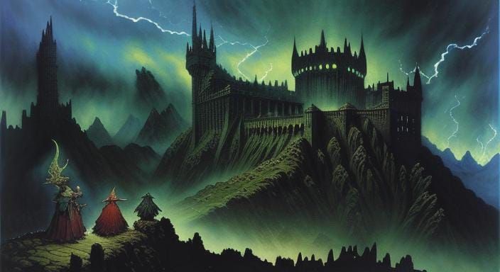 Radagast in Shadows: Minas Morgul Oil Painting