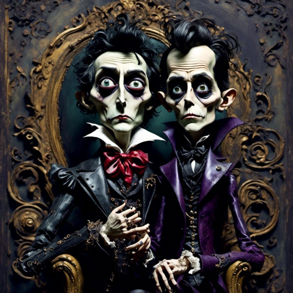 Barnabas Collins Portrait in Dark Whimsy Style