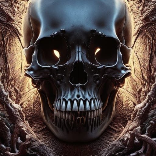 Fractured Skull in Dramatic Eldritch Lighting