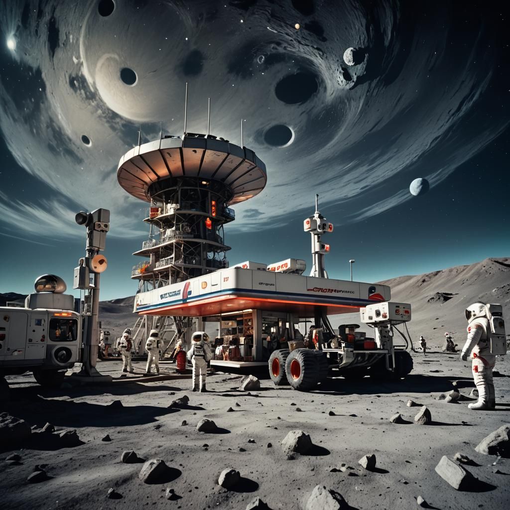 Moon Gas Station: Cinematic Space Refueling
