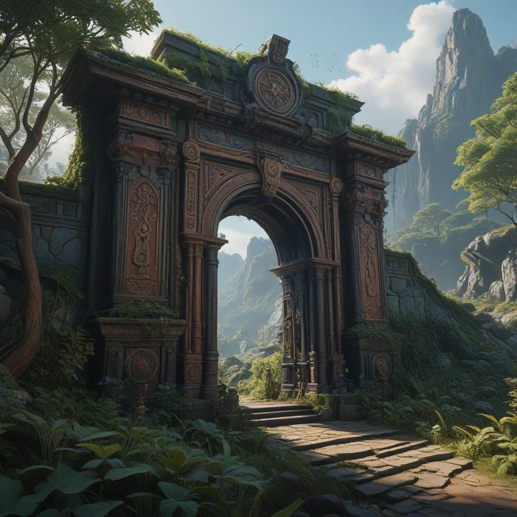 Mystical Gateway to Whimsical Fantasy Realm