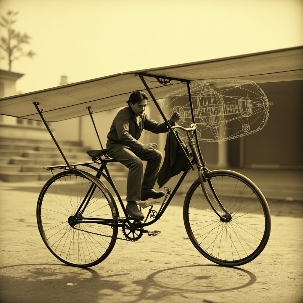 Vintage Aviation Blueprint Art