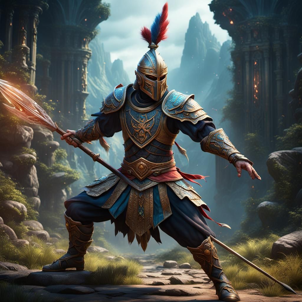 Dancing Spear in Detailed Matte Painting