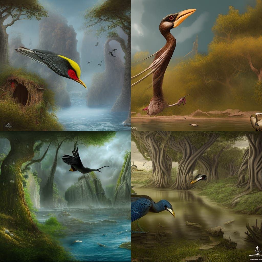 Fantastical Anatidaephobia Concept Art in Deep Color