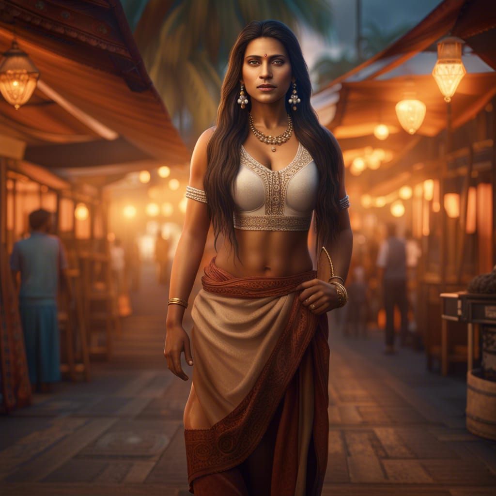 Stunning 8K Photo of Indian Woman on Beach