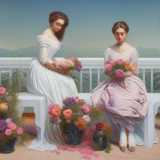 Edwardian Breakfast Scene in Hyperrealistic Oil Painting