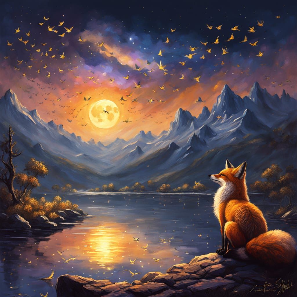 Surreal Fantasy Landscape at Twilight