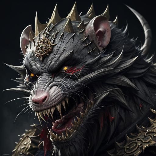 Hyperrealistic King Rat Concept Art