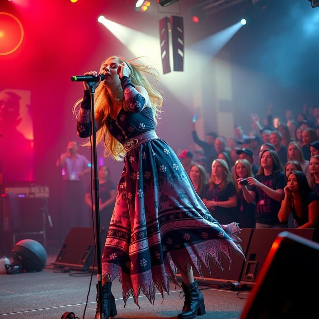 Gothic Rock Goddess Shines on Stage